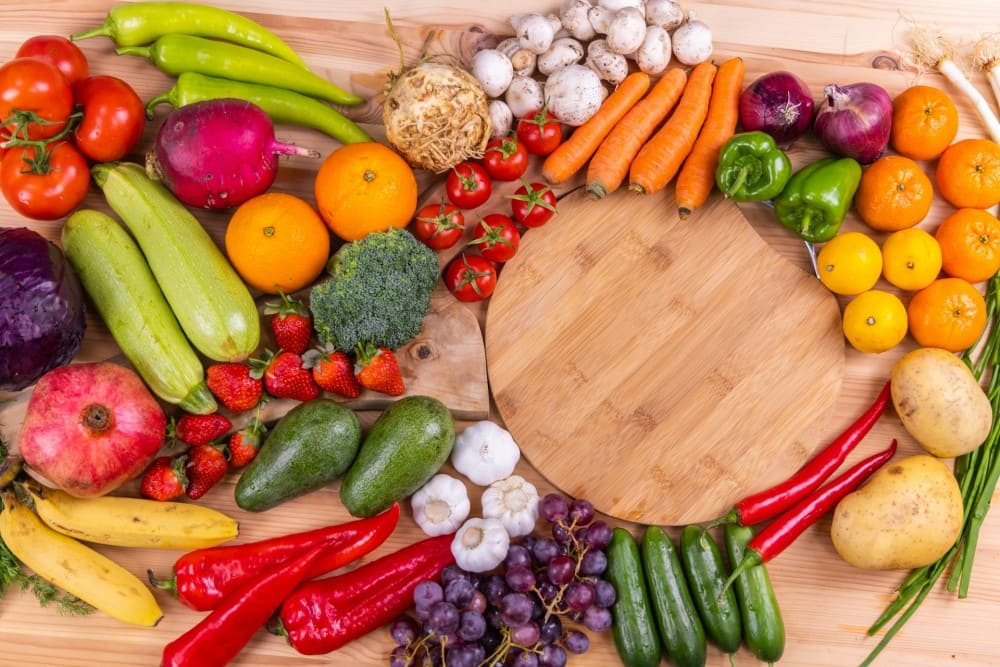 Légumes divers plein de vitamines naturelles